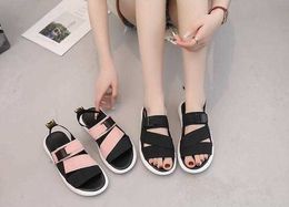 open toe sports sandals woman Fashion T-shaped buckle platform 2021 women summer comfortable non-slip casual shoes Y0721