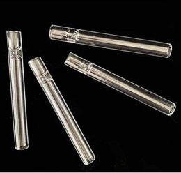 2022 Hotselling 4inch Cheapest Glass cigarette bat One Hitter Pipe Clear Glasss tube for smoking tobacco hand pipes Hookah accessories