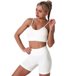 1PCS SeamlWomen Yoga Set High Waist Yoga Pants Gym Clothing Women Tracksuit Sport Shorts Sports Bra T-Shirt Workout Sports X0629