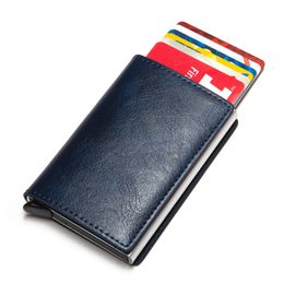 2021 Smart Wallet Bussiness Card Holder Blocking Metal Credit Mini Card Wallet Dropshipping Man Women