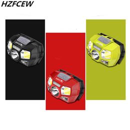 Head Lamps 3W USB Rechargeable Induction Headlamp Light Mini COB LED Headlight Torch With 3 Colour Item