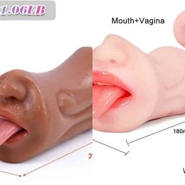 Nxy Sex Men Masturbators Real Deep Throat Mouth Blowjob Male Masturbator Soft Tongue Oral Cup Vagina Masturbation Aircraft Pussy Pocket Toys for 1222