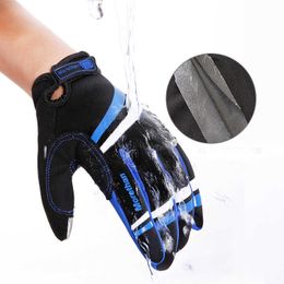 Cycling Bike Gloves Motorcycle Gloves Waterproof Gloves Full Finger Reflective Mountaineering Fishing Touch Screen Windbreak H1022