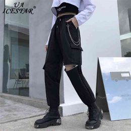 Cargo Pants Woman Streetwear Fashion Jogger Trousers Casual Hip Hop Harem Harajuku Slim High Waist 210915