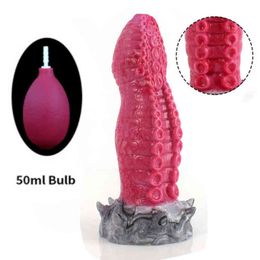 NXY Anal Toys Yocy Ejaculation Spray Silicone Backyard Plug New Special Shaped Simulation Male and Female Adult Penis Fun Products 0314