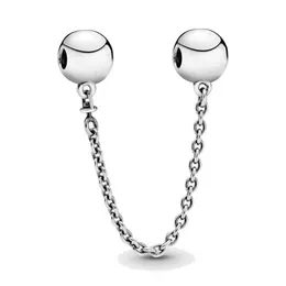 Designer Jewellery fit Pandora Bracelet Charms Bead Logo Safety Chain 925 Silver Love Bracelets Beads Jewellery chain Charm Beaded women