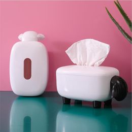 paper napkins holders UK - Tissue Boxes & Napkins Sheep Case Box Towel Paper Napkin Container Storage Car Desktop Table Tray Home Papers Pouch Holder