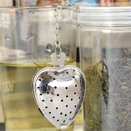 Tea Leaf Infuser Stainless Steel Tea Strainer Reusable Heart Shape Tea Infuser Gift Wedding Kitchen Tools 228 V2
