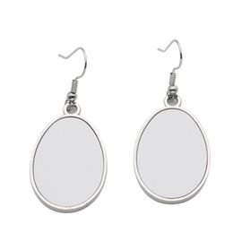 Sublimation Earring Metal Sublimation Blanks Pendant DIY Customise Gift White Blank Earrings Thermal Transfer Creative