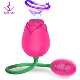 NXY Vibrators Powerful Rose Sucking Vibrator for Women with Love Egg Nipple Clit Sucker Clitoris Stimulation Goods Adults 181209