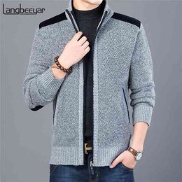 Thick Fashion Brand Sweater For Mens Cardigan Slim Fit Jumpers Knitwear Warm Autumn Casual Korean Style Clothing Male 210909