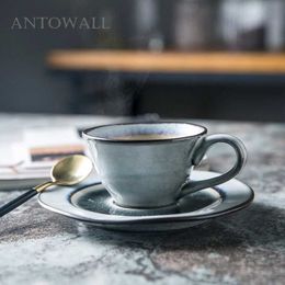 ANTOWALL Small Coffee 100ml Teacup Ice Crack Glaze HighTea Ceramic Tableware Drinking Utensils Cup (no saucer )