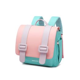 Rainbow Girl Pink Waterproof Mochila Infantil 1-3-6 Years School Bags for Kids Bag Backpack Fashion 211021
