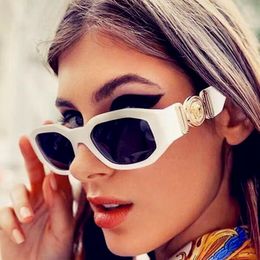 Sunglasses HKNA Vintage Cateye Women Brand Designer Glasses Men/Women Retro Eyewear For Lentes De Sol Mujer