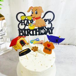 golden bone Canada - Other Festive & Party Supplies Cake Topper Glitter Paper Pet Golden Dog Happy Birthday Cute Bone For Dogs Decorations