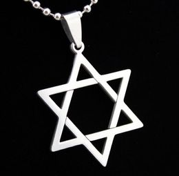 Fashion men and women stainless steel Hexagram Pendant titanium Jewellery Free choice bead Necklace Leather rope Cross chain
