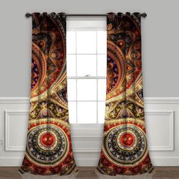 Curtain & Drapes Elegant Paisley Decorative Room Darkening Grommet Window Prints Multicolors Pattern Curtains For Living