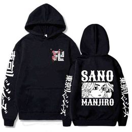 Manjiro Mikey Sano Hoodie Hot Anime Tokyo Revengers Printed Loose Casual Unisex Top Hoodie Y211118