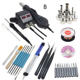 Portable hot air station and soldering iron station 2-in-1 telephone repair