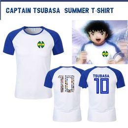 Geburtstagsgeschenk Kind Männer Camisetas Maillot de Foot Futbol Fußballausrüstung Spanien Chile Oliver Atom Kapitän Baumwolle Tsubasa Trikots T-Shirt