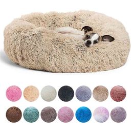 Super Soft Dog Bed Plush Cat Mat s For Large s Labradors House Round Cushion Pet Product Accessories 210924