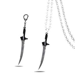 Keychains Movies Alita Battle Angel Necklacee Metal Swords Pendant Men Key Chain Jewellery Kids Gifts