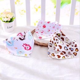 Newborn Bibs Double Layer Cotton Baby Triangle Bib Cartoon Infant Burp Cloths Feeding Collar Smock Baby Care Accessories 26 Designs DW6084