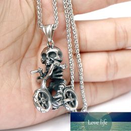 Boutique Handmade Bicycle Skull 316L Stainless Steel Men and Women Pendant Jewelry Necklace Factory price expert design Quality Latest Style Original Status