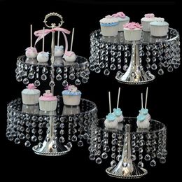 Other Festive & Party Supplies Wedding Home Decoration Crystal Transparent Cake Stand Plate Pastry Afternoon Tea Snack Rack Acrylic Dessert