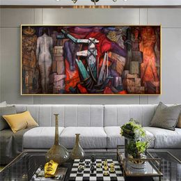 Famous Painting Wall Art Poster And Prints Jorge Gonzalez Camarena mural Liberacion Pictures for Living Room Cuadros Decoration