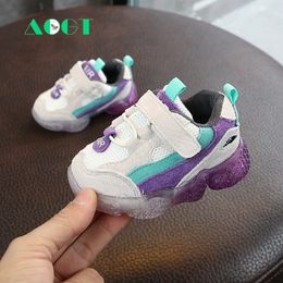 AOGT Spring New Kids Baby Shoes Soft Non-slip Infant First Walkers Mesh Breathable Baby Sneakers Toddler Shoes For Girl Boy 210315