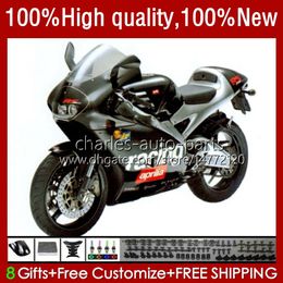 Fairings Matte Black Kit For Aprilia RSV250RR RS-250 RSV250 RS RSV 250 RSV-250 95-97 24No.2 RS250RR RS250 RR 1995 1996 1997 RSV250R RS250R 95 96 97 Motorcycle Bodys