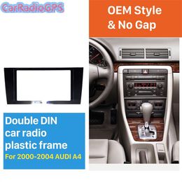 173*98mm 2Din Car Radio Fascia for 2000 2001 2002 2003 2004 Audi A4 Panel Face Plate Trim Installation Dash Mount