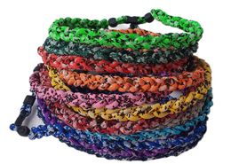 Titanium Sport Accessories softball baseball braided titanium GE beads triple twist single rope necklace tornado bracelet weaves necklaces for kids youth