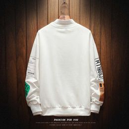 2021 Spring New Men's Casual Sweatshirts Men's Clothing Round Neck Fashion Hip-Hop Shirts Fitted Men's Streetwear Men Y0803 Y0804