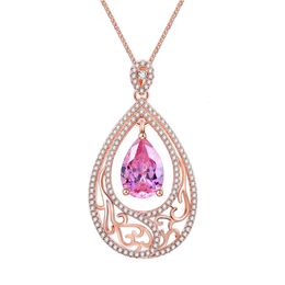 HBP fashion Poetry luxury bridal palace style jewelry super flash water drop drill proof pendant exquisite carved hollow Necklace