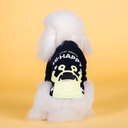 Cute And Funny Design Pet T-shirt Spring And Summer Cotton Stretch Dog Clothing French Teddy Puppy Clothes Holiday Gift Pet Accessories CX220226