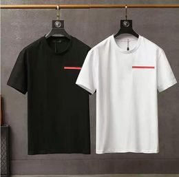 Luxury Casual mens T shirt New Wear designer Short sleeve 100% cotton high quality wholesale black and white size M~2XL 00