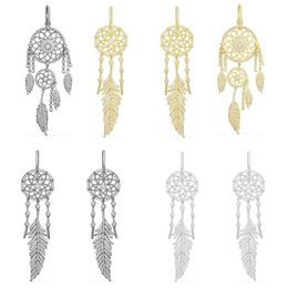 Stud Series Of Women Dream Catcher Feathers Korean Earrings For Jewellery Accessories Engraved