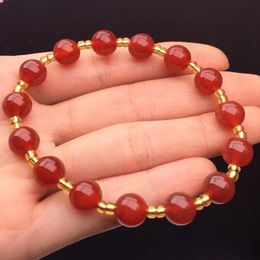 Natural Agate Stone Strands Beads Charm Bracelets For Women Girl Party Club Decor Yoga Energy Handmade Jewellery