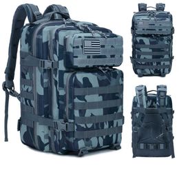 45L Outdoor Hiking Travel Bag Military Tactical Backpack Men Women Trekking Hunting Camping Climbing Camouflage Bags Rucksack Q0721