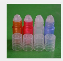 2021 3ML Plastic Roll On Bottle Refillable Essential Oil Lip Gloss Perfume Glass Roller Ball Roll On Bottle Clear Cap Travel Portable