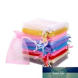 50PCs Drawstring Organza Jewelry Bags Wedding Christmas Pouches Bag For Gift Jewelry Packaging Supplies Communion Decor 5z