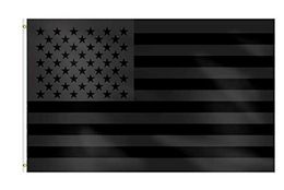 3x5ft Black American Flag Polyester No Quarter Will Be Given US USA Historical Protection Banner Flag Double-Sided Indoor Outdoor 5910d