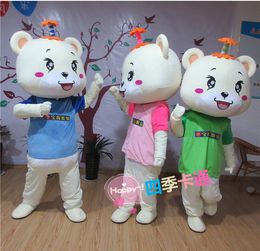 Mascot Costumes Animal Cute Bear Mascot Costume Plait Bear Cartoon Mascot Costumes for Sale Halloween Fancy Dress