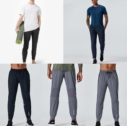 Designer Luluss Long Pants Men Sport Running Align Yoga Outdoor Gym Pockets Slim Fit Lu Sweatpants Pant Jogger Trousers Mens Casual Elastic