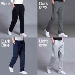 Cotton Joggers Men Jogging Sweatpants Sportswear Knit Tracksuit Sports Pants Trousers Oversize Wide Leg Clothing 5XL 2021 Summer Y211115