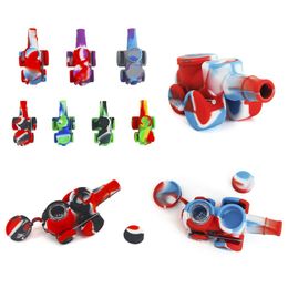 Smoking Accessories Tank cannon shaped silicone pipe glass pipe Color style design smoke pipes