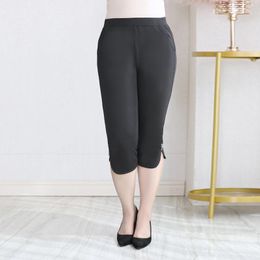 Women's Pants & Capris Plus Size Female Elastic 10XL 8XL 6XL High Waist Women Super Summer Calf-length Pencil Pantalon Large RV979
