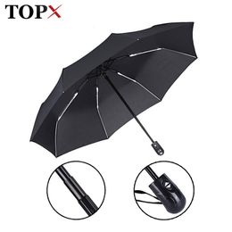 New Automatic Umbrella Rain Women Men 3Folding Light and Durable Strong Colourful Umbrellas Kids Rainy Sunny Wholesale Price 210223